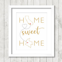 Load image into Gallery viewer, Home Sweet Home - Santa Ana, California - Ibagué, Colombia - Home State - Home Is Where The Heart Is - Home Decor - Christmas
