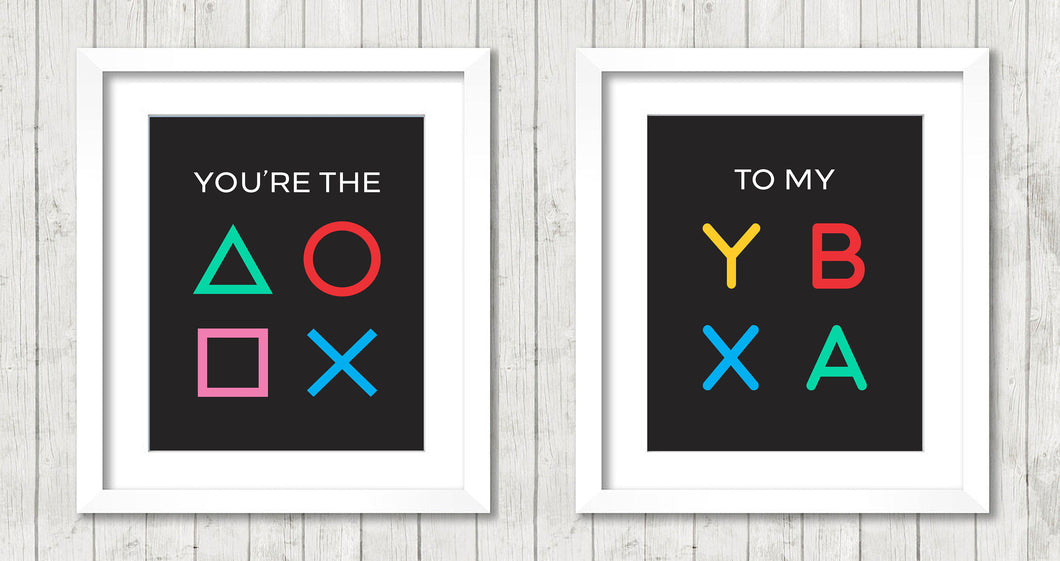 Player 1 Player 2 - Gaming Couple - Gaming Room - Video Game Lovers - Geek Wedding Gift - Video Game Wedding - Retro Anniversary