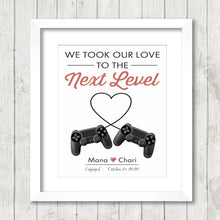 Load image into Gallery viewer, Forever in 2 Player Mode - Video Game Lovers - Geek Wedding Gift - Video Game Wedding - Retro Anniversary - Took Our Love to the Next Level
