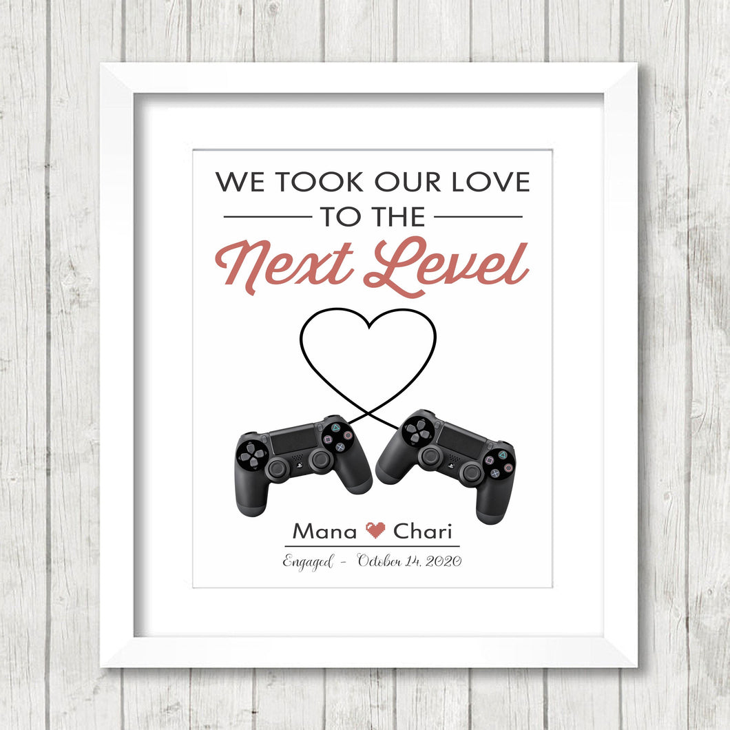 Forever in 2 Player Mode - Video Game Lovers - Geek Wedding Gift - Video Game Wedding - Retro Anniversary - Took Our Love to the Next Level