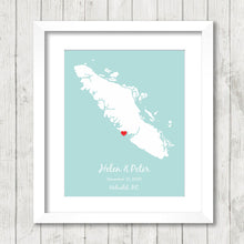 Load image into Gallery viewer, Vancouver Island Map - Ucluelet, British Columbia - Canada - Island Living - Explore Canada - Map Art - BC Art - Tofino - Victoria - Nanaimo
