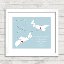 Load image into Gallery viewer, Grandparents &amp; Grandkid&#39;s Love Maps - Charlottetown, PEI - Halifax, Nova Scotia - Long Distance Family - Nana and Papa - Christmas
