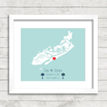 Load image into Gallery viewer, Folly Island Map - Folly Island, South Carolina - Atlantic Ocean - Charleston - Summer Home - Cottage - Wedding, Engagement &amp; Anniversary
