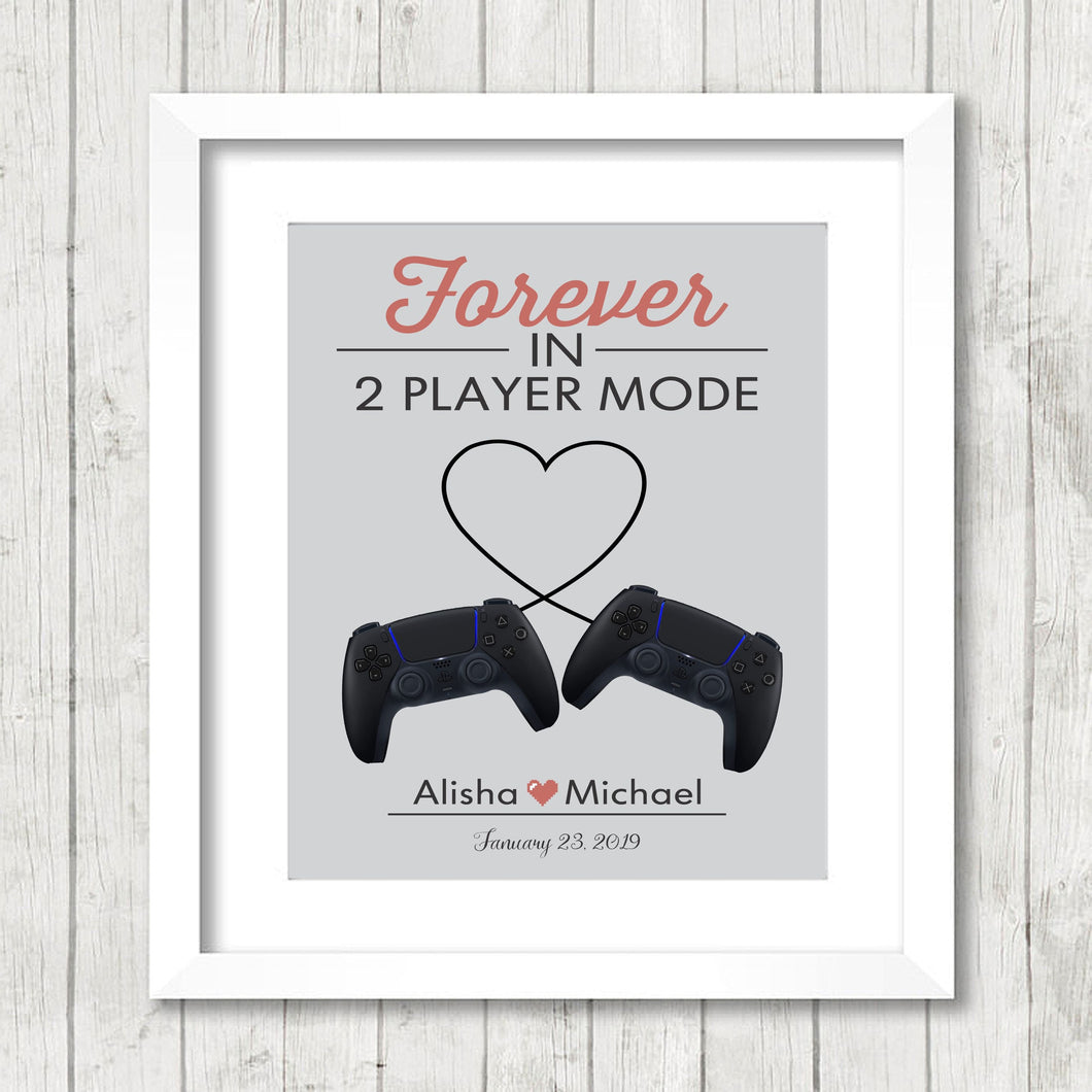 Forever in 2 Player Mode - Video Game Lovers - Geek Wedding Gift - Video Game Wedding - Retro Anniversary - Took Our Love to the Next Level