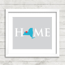 Load image into Gallery viewer, New York Home Print - Rochester, New York - New York State - First Home - Wedding Gift - Anniversary Gift - Housewarming Gift
